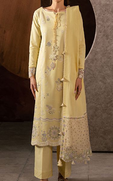 Seran Yellow Lawn Suit | Pakistani Lawn Dress in USA- Image 1