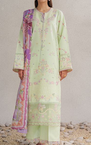 Seran Light Green Lawn Suit | Pakistani Lawn Dress in USA- Image 1