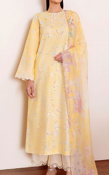Seran Yellow Lawn Suit | Pakistani Lawn Dress in USA- Image 1