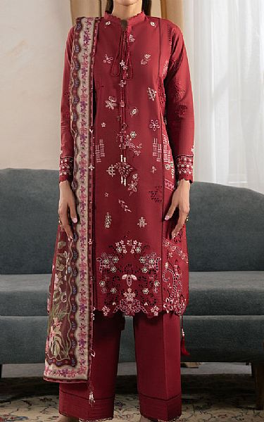 Seran Crimson Lawn Suit | Pakistani Lawn Dress in USA- Image 1