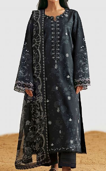 Seran Black Lawn Suit | Pakistani Lawn Dress in USA- Image 1
