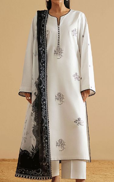 Seran Off-white Lawn Suit | Pakistani Lawn Dress in USA- Image 1