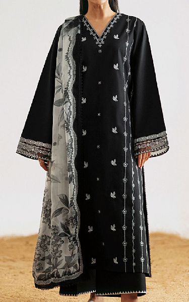 Seran Black Lawn Suit | Pakistani Lawn Dress in USA- Image 1