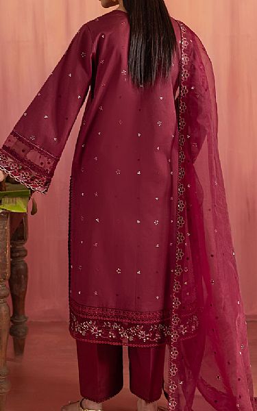 Seran Wine Berry Lawn Suit | Pakistani Lawn Dress in USA- Image 2