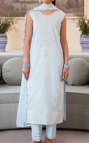 Seran Sky Blue Lawn Suit | Pakistani Lawn Dress in USA- Image 1