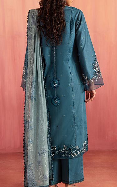 Seran Teal Lawn Suit | Pakistani Lawn Dress in USA- Image 2
