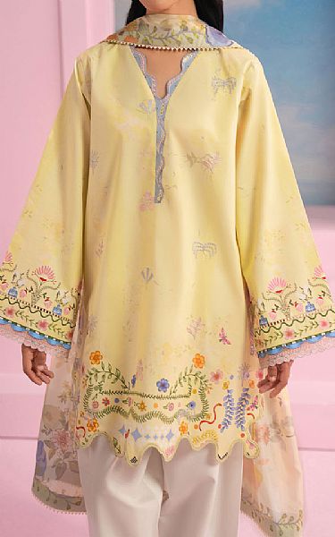 Seran Yellow Lawn Suit (2 pcs) | Pakistani Lawn Dress in USA- Image 1