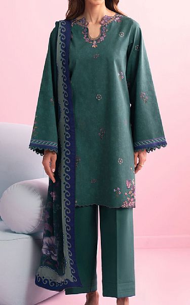 Seran Emerald Green Lawn Suit (2 pcs) | Pakistani Lawn Dress in USA- Image 1