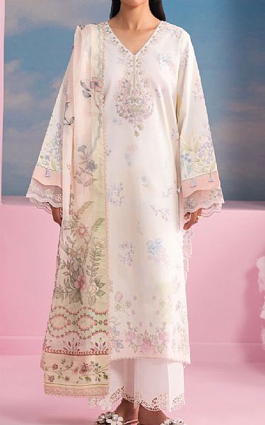 Seran White Lawn Suit (2 pcs) | Pakistani Lawn Dress in USA- Image 1