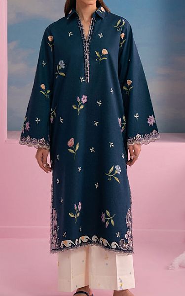 Seran Navy Blue Lawn Suit (2 pcs) | Pakistani Lawn Dress in USA- Image 1