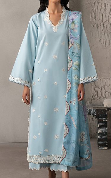 Seran Ice Blue Lawn Suit | Pakistani Lawn Dress in USA- Image 1