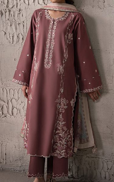 Seran Dusty Rose Lawn Suit | Pakistani Lawn Dress in USA- Image 1