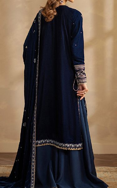 Seran Dark Blue Velvet Suit | Pakistani Winter Dresses in USA- Image 2