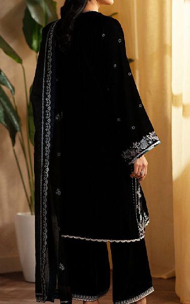 Seran Black Velvet Suit | Pakistani Winter Dresses in USA- Image 2