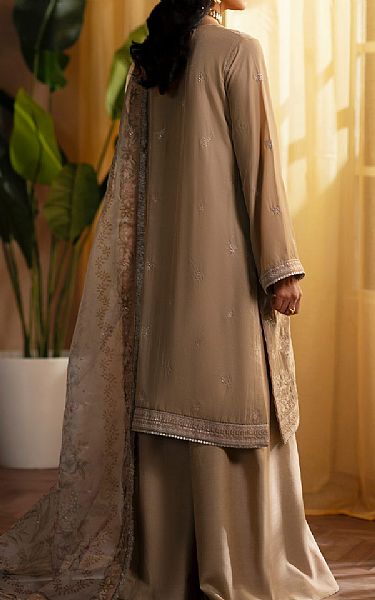 Seran Tan Velvet Suit | Pakistani Winter Dresses in USA- Image 2