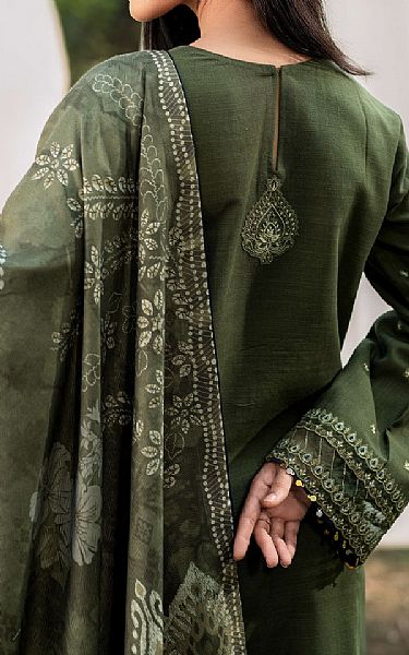 Seran Rifle Green Khaddar Suit | Pakistani Winter Dresses in USA- Image 2