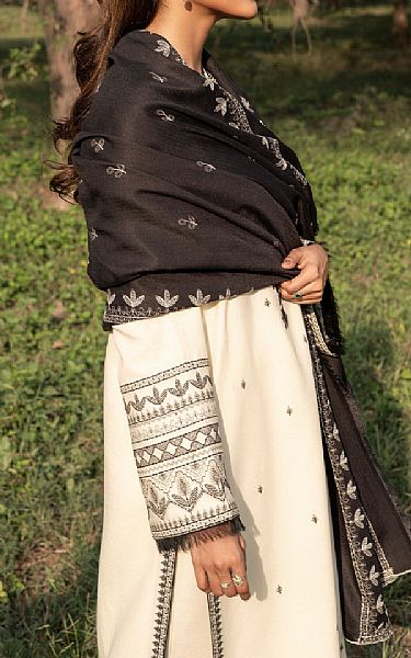 Seran Off-white Karandi Suit | Pakistani Winter Dresses in USA- Image 2