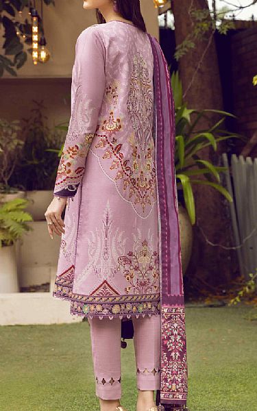 Seran Lilac Slub Viscose Suit | Pakistani Winter Dresses- Image 2