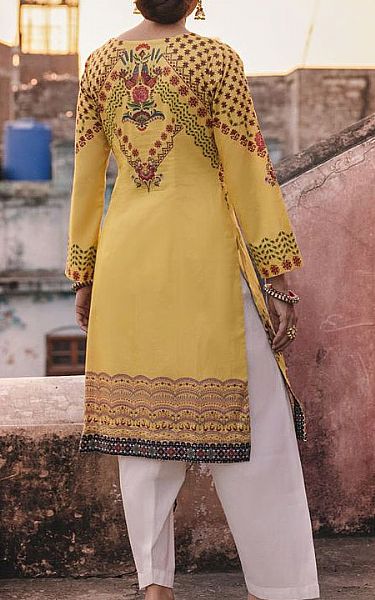 Seroli Yellow Lawn Kurti | Pakistani Pret Wear Clothing by Seroli- Image 2