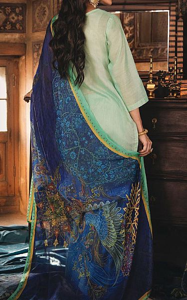 Seroli Mint Green Cotton Suit (2 Pcs) | Pakistani Pret Wear Clothing by Seroli- Image 2