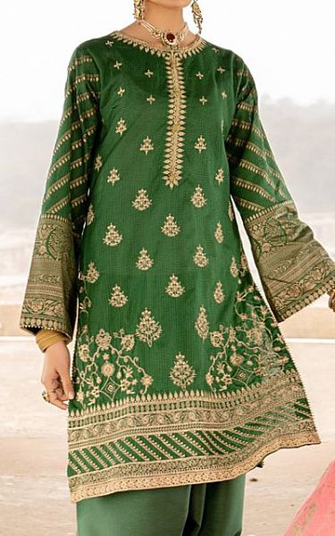 Seroli Dark Green Lawn Suit | Pakistani Dresses in USA- Image 2