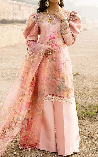 Seroli Light Pink Cotton Silk Suit | Pakistani Dresses in USA- Image 1