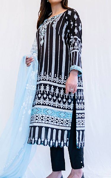 Seroli Black Lawn Suit | Pakistani Dresses in USA- Image 1