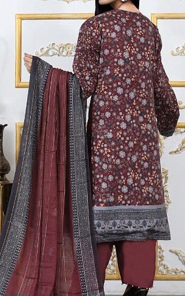 Shaista Wine Viscose Suit | Pakistani Winter Dresses- Image 2