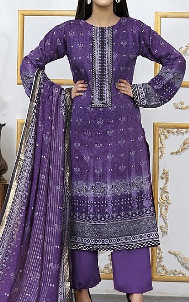 Shaista Purple Haze Viscose Suit | Pakistani Winter Dresses- Image 1