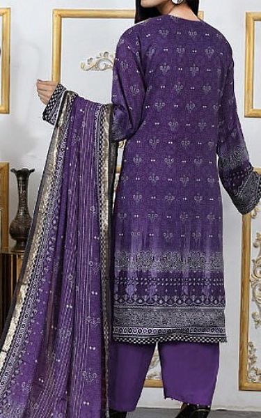 Shaista Purple Haze Viscose Suit | Pakistani Winter Dresses- Image 2