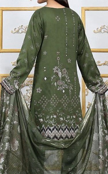 Shaista Rifle Green Viscose Suit | Pakistani Winter Dresses- Image 2