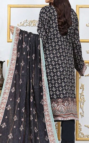 Shaista Charcoal Grey Viscose Suit | Pakistani Winter Dresses- Image 2