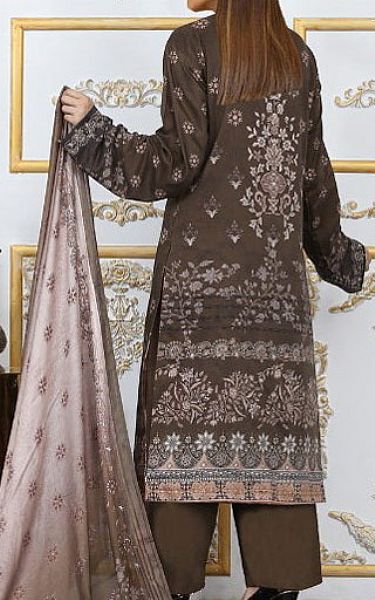 Shaista Taupe Viscose Suit | Pakistani Winter Dresses- Image 2