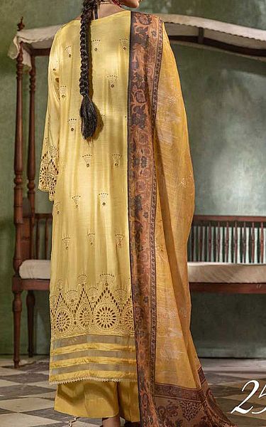 Shaista Yellow Viscose Suit | Pakistani Winter Dresses in USA- Image 2