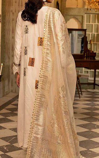 Shaista Off-white Viscose Suit | Pakistani Winter Dresses in USA- Image 2
