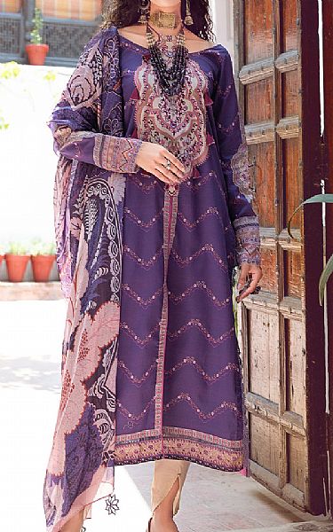 Shiza Hassan Indigo Lawn Suit | Pakistani Dresses in USA- Image 1