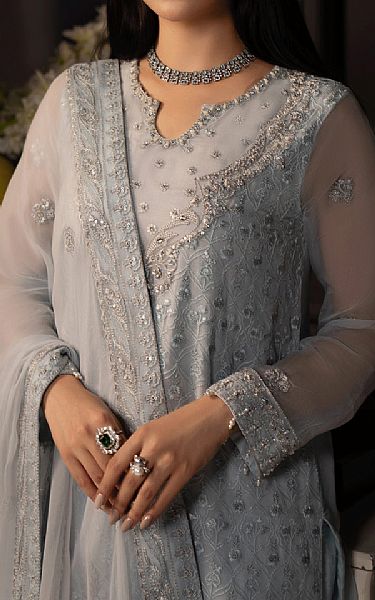 Sifa Grey Chiffon Suit | Pakistani Embroidered Chiffon Dresses- Image 2
