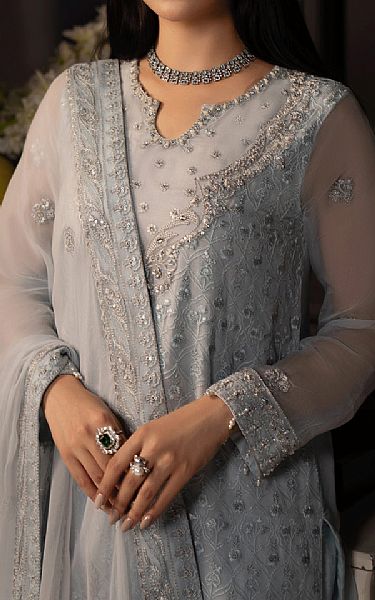Sifa Grey Chiffon Suit | Pakistani Embroidered Chiffon Dresses USA- Image 2