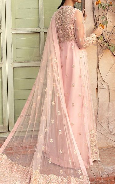Sifa Pastel Pink Chiffon Suit | Pakistani Embroidered Chiffon Dresses- Image 2