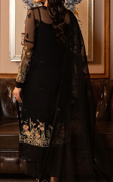 Sifa Black Chiffon Suit | Pakistani Embroidered Chiffon Dresses- Image 2