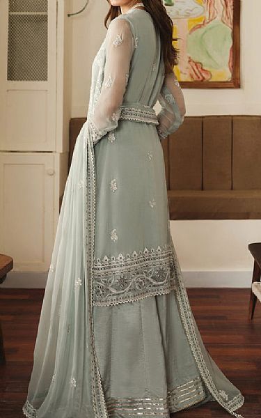 Sifa Grey Chiffon Suit | Pakistani Embroidered Chiffon Dresses USA- Image 2