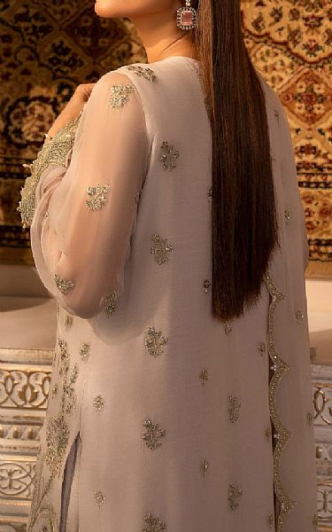 Sifa Beige/Pistachio Chiffon Suit | Pakistani Embroidered Chiffon Dresses USA- Image 2