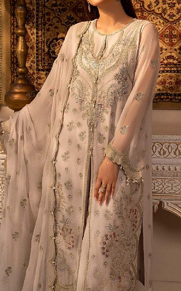 Sifa Beige/Pistachio Chiffon Suit | Pakistani Embroidered Chiffon Dresses USA- Image 3