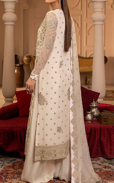 Sifa Off White Chiffon Suit | Pakistani Embroidered Chiffon Dresses USA- Image 2