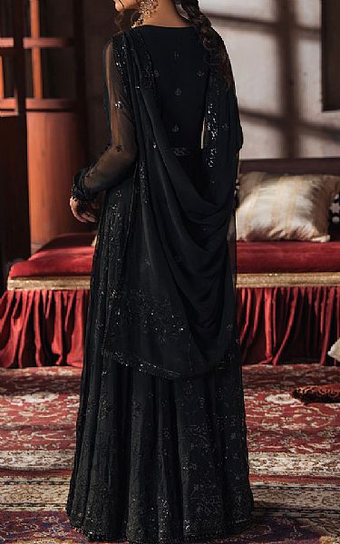 Sifa Black Chiffon Suit | Pakistani Embroidered Chiffon Dresses USA- Image 2