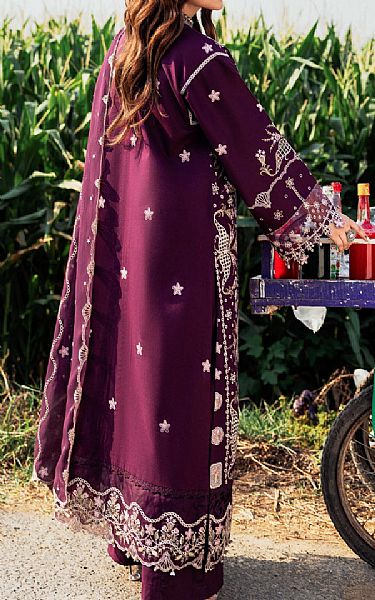 Sifa Plum Lawn Suit | Pakistani Lawn Dress in USA- Image 2