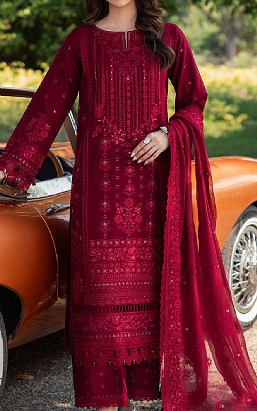 Sifa Maroon Lawn Suit | Pakistani Lawn Dress in USA- Image 1