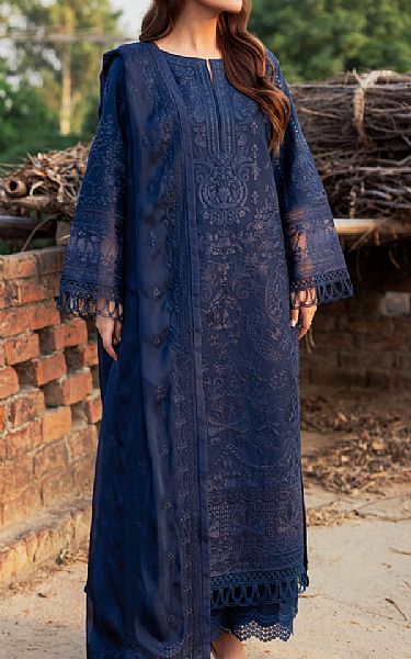 Sifa Blue Zodiac Lawn Suit | Pakistani Lawn Dress in USA- Image 1