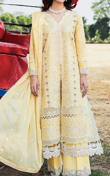 Sifa Light Yellow Lawn Suit | Pakistani Lawn Dress in USA- Image 1