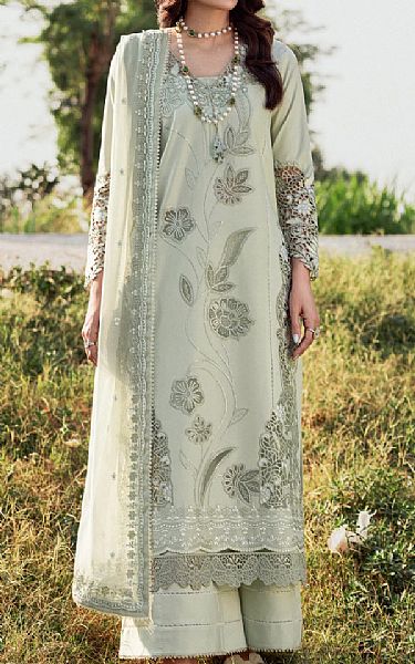 Sifa Pale Leaf Lawn Suit | Pakistani Lawn Dress in USA- Image 1
